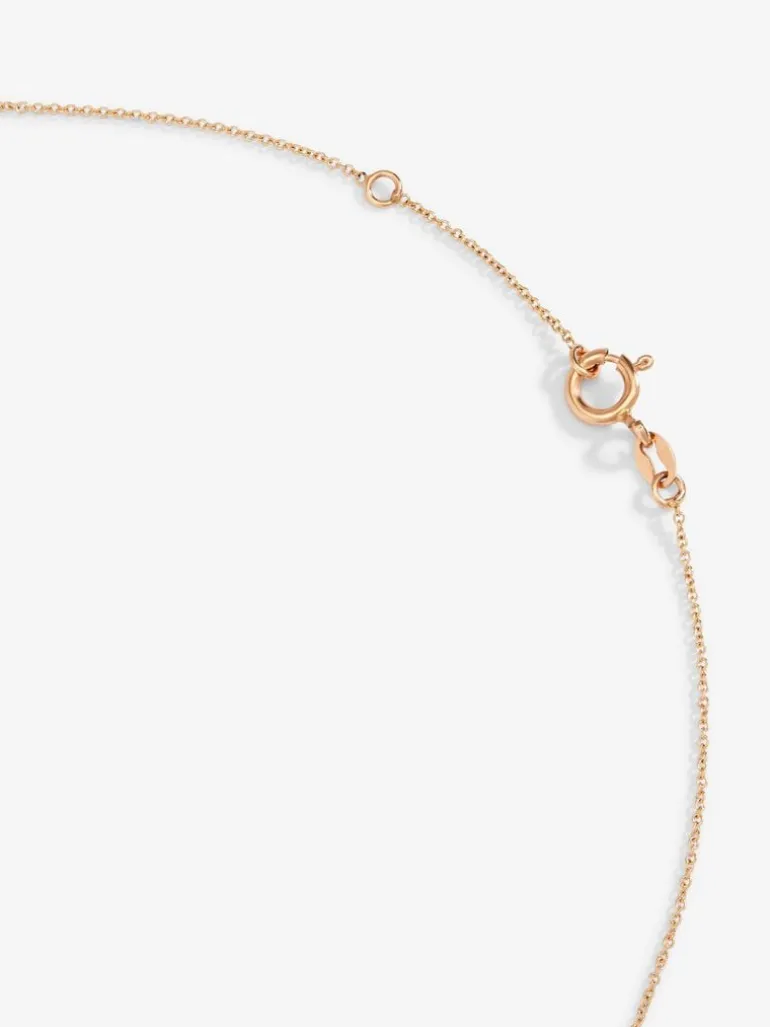 Colgante de oro rosa de 18K con zafiros verdes y multicolor en forma de flor