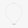 Colgante de oro rosa y oro blanco de 18kt con diamantes y zafiros