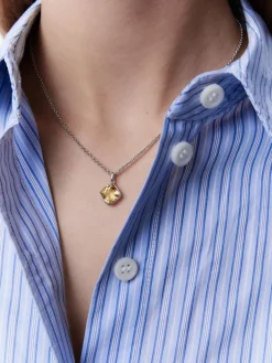 Colgante de plata 925 con cuarzo citrino en talla cushion de
