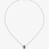 Colgante de plata 925 con pavé de topacios azul london en talla brillante