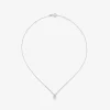 Colgante solitario de oro blanco de 18K con diamante blanco 0,7 cts
