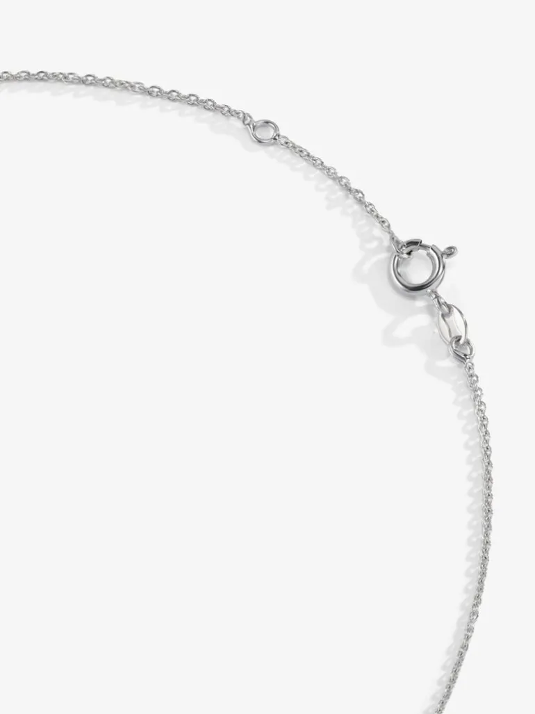Colgante solitario de oro blanco de 18K con diamante blanco 0,7 cts