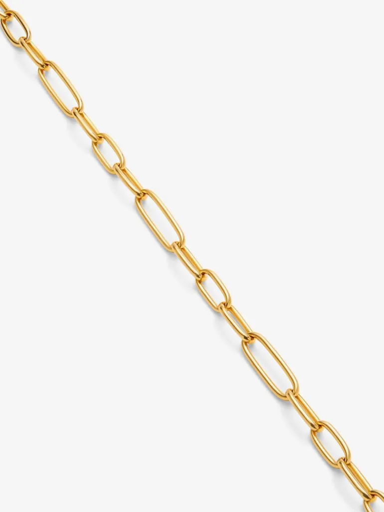 Collar de eslabones de oro amarillo de 18K con perla australiana de 11,5 mm