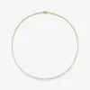 Collar de oro amarillo de 18K con 39 diamantes en talla brillante con un total de 2 cts