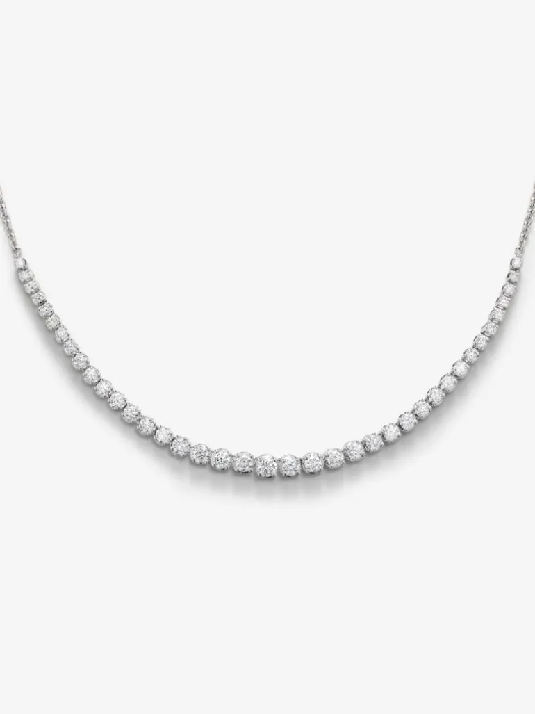 Collar de oro blanco de 18k con diamantes de 1,93cts