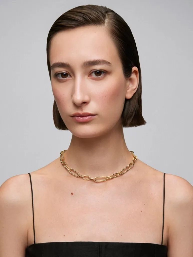 Collar eslabones grande oro amarillo de 18K