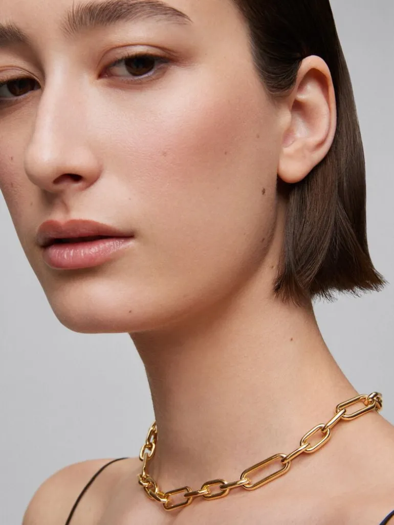 Collar eslabones grande oro amarillo de 18K