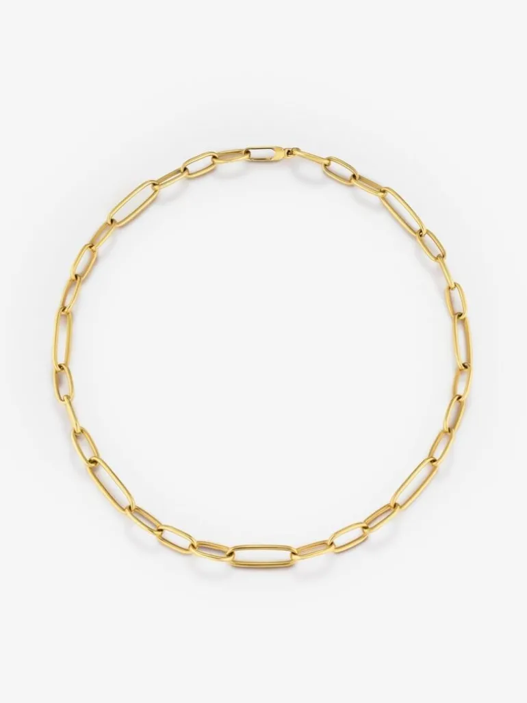 Collar eslabones mediano de oro amarillo de 18K