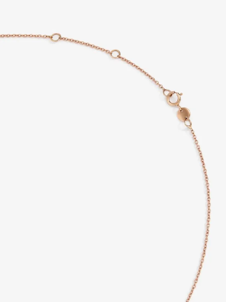 Collar gargantilla de oro rosa de 18K con diamantes