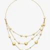 Collar triple de oro amarillo de 18K