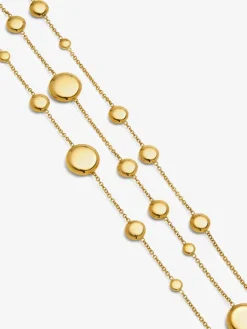 Collar triple de oro amarillo de 18K