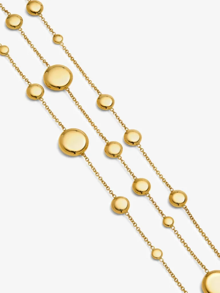 Collar triple de oro amarillo de 18K