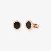 Gemelos de oro rosa de 18K con 2 ónix negros con un total de 5,13 cts