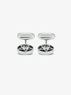 Gemelos de plata 925 y onix
