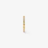 Pendiente individual de aro de oro amarillo de 18K con 11 diamantes en talla brillante con un total de 0,14 cts