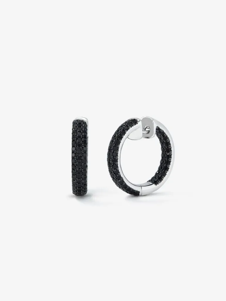 Pendientes aro de plata 925 con espinelas
