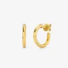 Pendientes de aro de oro amarillo de 18K de 18mm