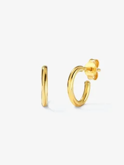 Pendientes de aro de oro amarillo de 18K