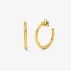 Pendientes de aro de oro amarillo de 18K 28,5mm