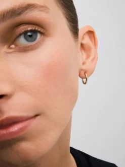 Pendientes de aro de oro amarillo de 18K