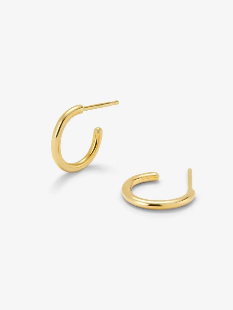 Pendientes de aro de oro amarillo de 18K