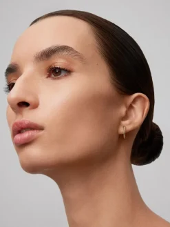 Pendientes de aro de oro amarillo de 18K