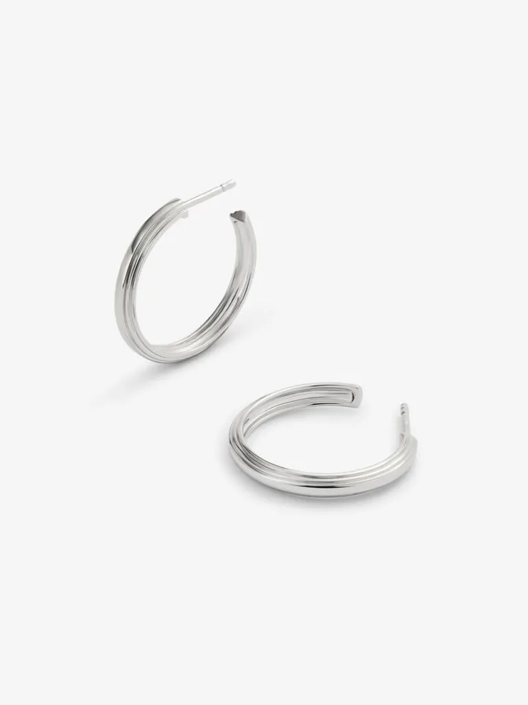 Pendientes de aro de plata 925