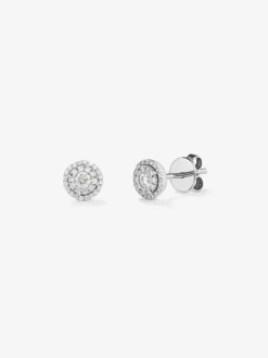 Pendientes de grace de oro blanco con diamante