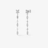 Pendientes de oro blanco de 18K con 44 diamantes en talla brillante con un total de 0,95 cts