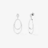 Pendientes de oro blanco de 18K con 210 diamantes en talla brillante con un total de 1,75 cts