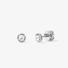 Pendientes de oro blanco de 18K con 2 diamantes en talla brillante con un total de 0,4 cts