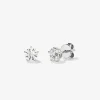 Pendientes de oro blanco de 18K con diamantes blancos en talla brillante de 0,3 cts