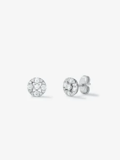 Pendientes de oro blanco de 18K y diamantes