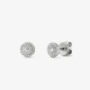 Pendientes de oro blanco de 18kt con diamantes