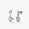 Pendientes de oro blanco de 18kt con diamantes