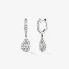 Pendientes de oro blanco de 18K con 54 diamantes en talla brillante con un total de 0,52 cts