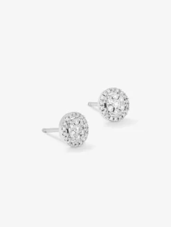 Pendientes de oro blanco de 18K con diamantes