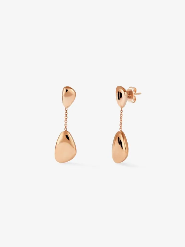 Pendientes de oro rosa de 18K con esferas