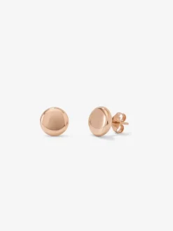 Pendientes de oro rosa de 18K con forma circular