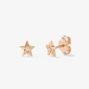 Pendientes de oro rosa de 18kt con diamantes
