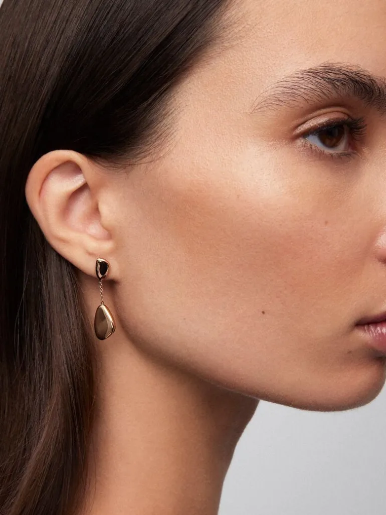 Pendientes de oro rosa de 18K con esferas