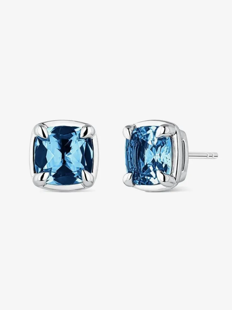 Pendientes de plata con topacio London