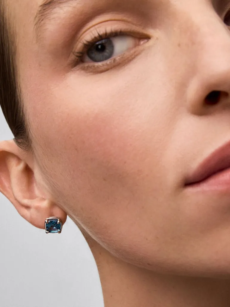 Pendientes de plata con topacio London