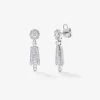Pendientes desmontables de oro blanco de 18K con diamantes blancos en talla brillante de 0,2 cts