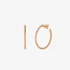 Pendientes gallonados de oro rosa de 18kt