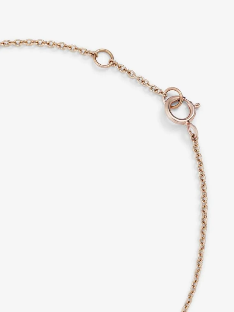 Pulsera cadena con estrella de oro rosa de 18K con diamantes