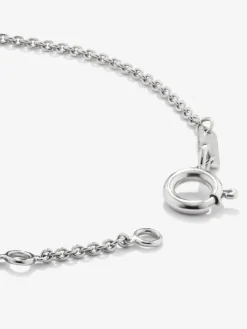 Pulsera cadena de oro blanco de 18K de diamantes