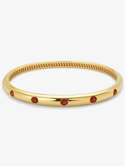 Pulsera de oro amarillo de 18K con rubíes en talla brillante de 1,2 cts