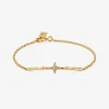 Pulsera de oro amarillo de 18K con 7 diamantes en talla brillante con un total de 0,08 cts