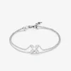 Pulsera de oro blanco de 18K con diamantes blancos en talla brillante de 0,16 cts